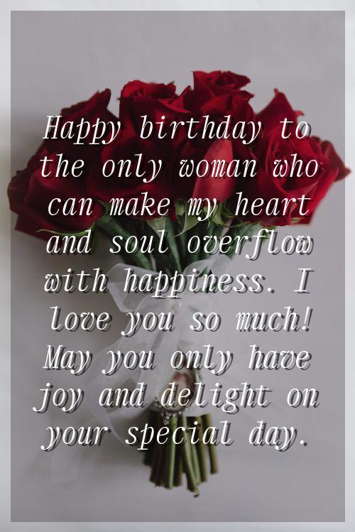 happy birthday text message for wife